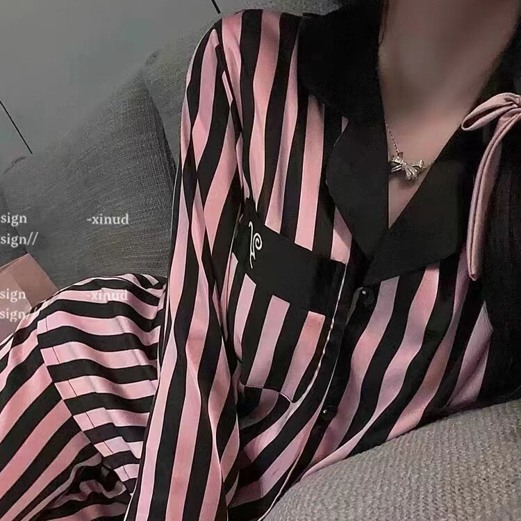 Gaoding Pajamas Women's Spring and Autumn Long-sleeved New Fashion High-end Sense Elegant Trendy Light Luxury Home Clothes Silkworm Vesi