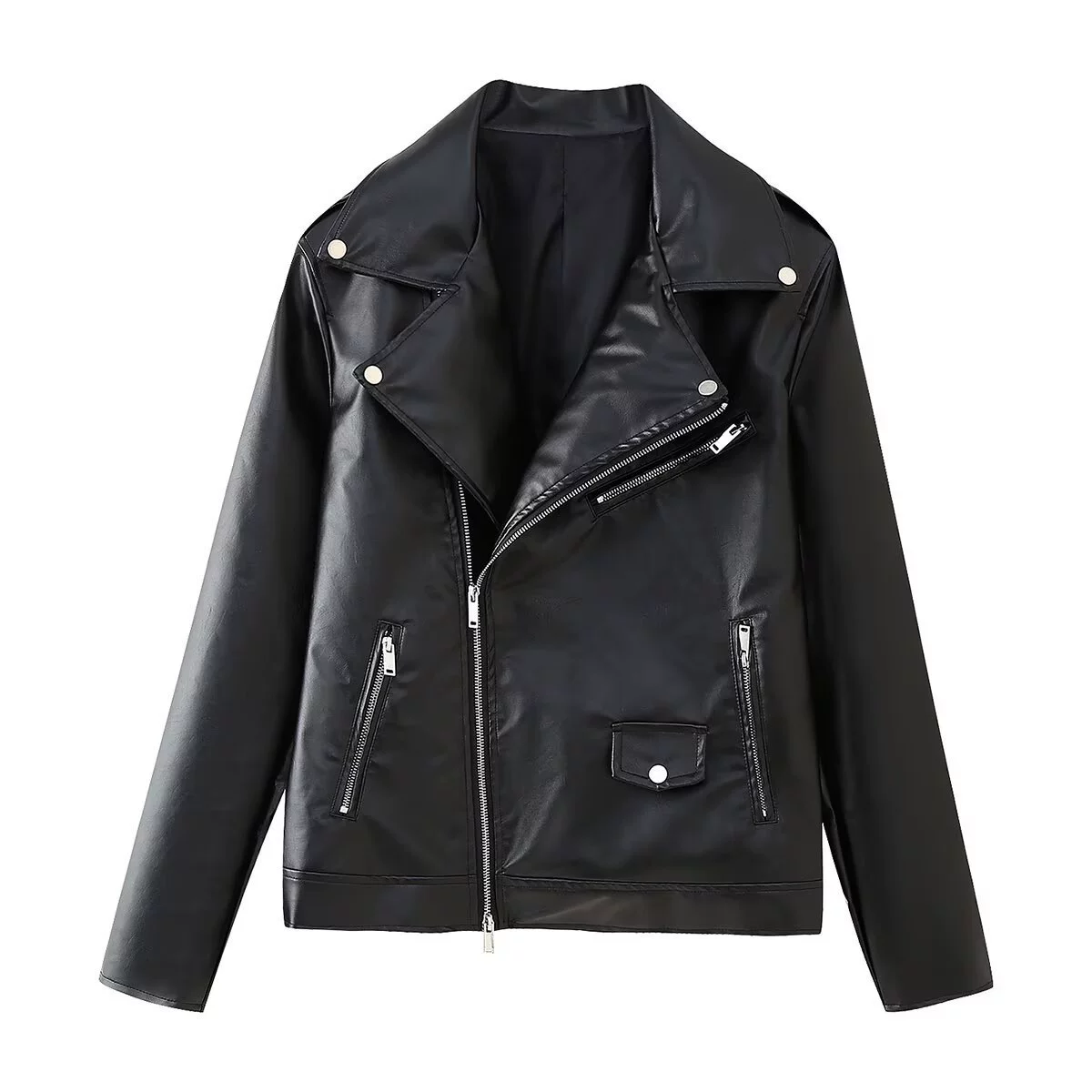 Autumn colored jacket with zipper, European style, wholesale, city style