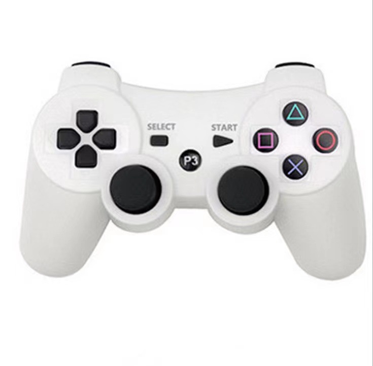 Mando inalámbrico Bluetooth para juegos PS3 con mango curvo de transferencia de agua de doble vibración, diseño transfronterizo P3, sin infracciones.