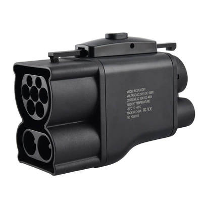 Design 400A DC fast charging adapter for electric vehicles, converting from European standard CCS2 to American standard CCS1 (EV şarj adapterləri) - new-energy-adapter-dc-ozm1-400a