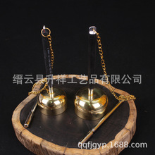 可伸缩法器乐器念佛诵经击子佛具用品铜引磬手磬长柄乐器