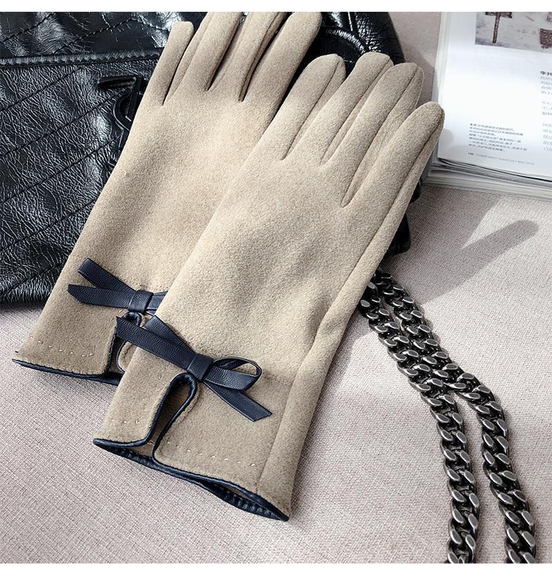 Frau Basic Bogenknoten Handschuhe 2 Stücke display picture 1