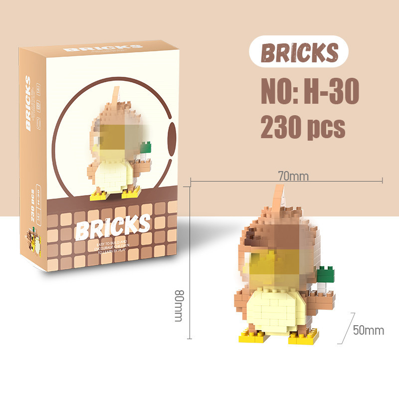 Modelo de Bloques de Construcción en Miniatura de Plástico DIY