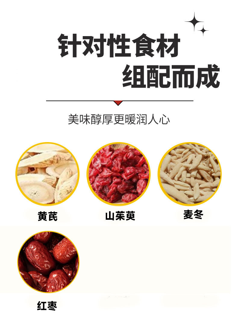 Astragalus Ophiopogon Cornus Herbal Tea Huang Qi Mai Dong Shan Zhu Yu Cold Brew Wellness Tea 10g x 10 Bags quality and texture
