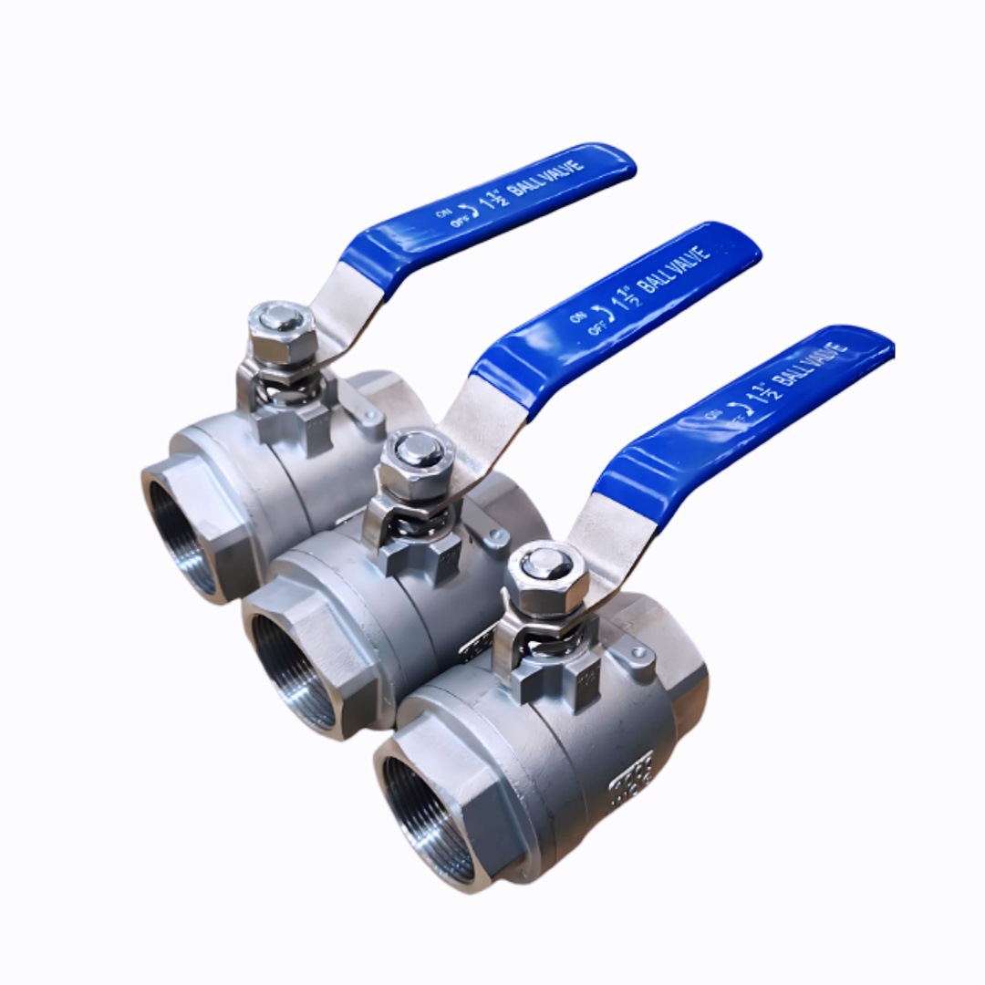 304不锈钢两片式阀门白底图