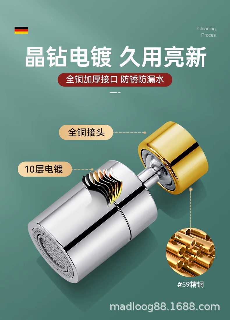 Kitchen washbasin, sink faucet foaming device, anti-splash water wonder, universal telescopic and rotatable water outlet extender undefined