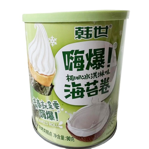 Korean Shiseido Milk Seaweed Roll Herbs Ice Cream Hi-bomb 90g Independent Packaging Internet Famous Snack for Mixing Rice