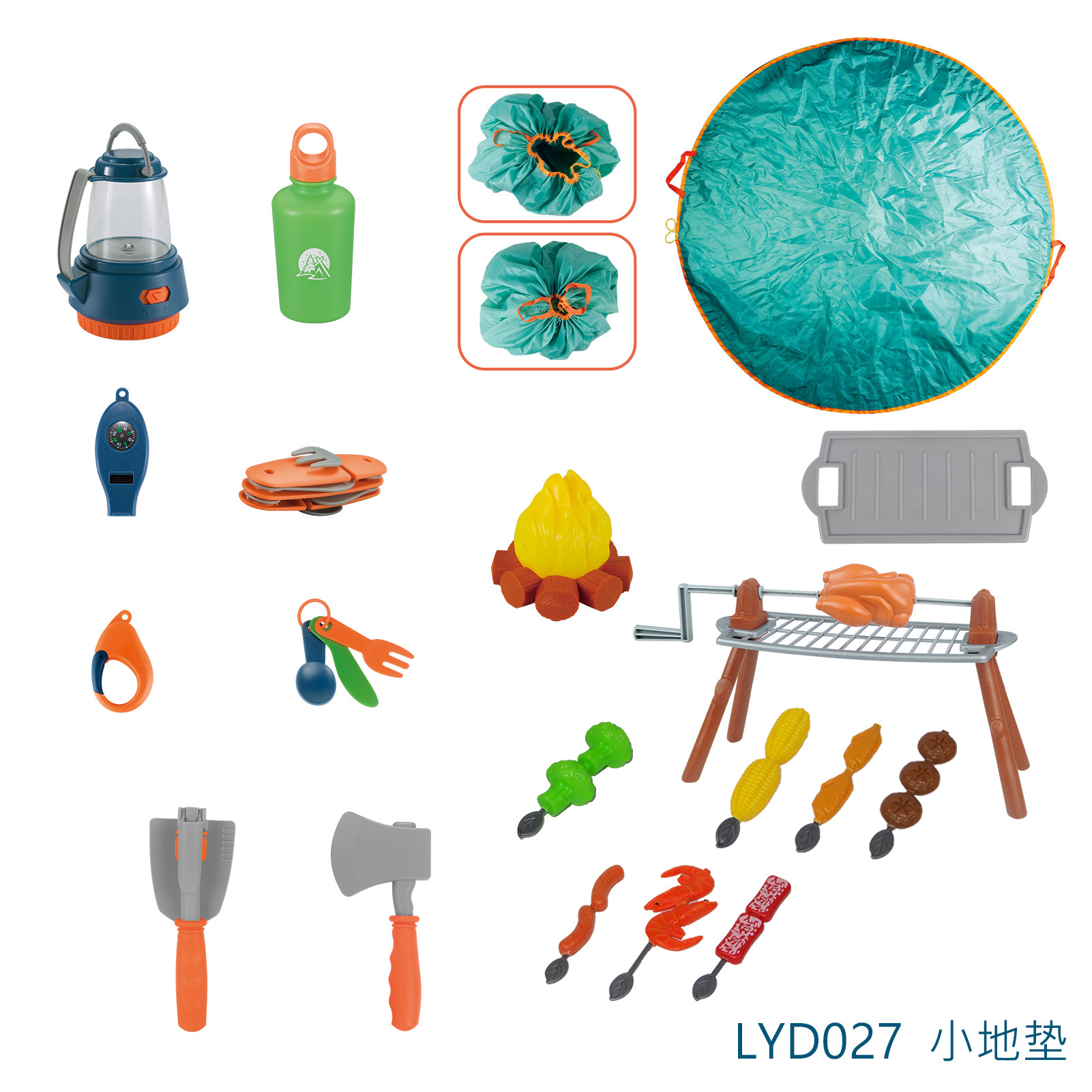 Juego de vajilla educativa para niños, para camping, picnic, con walkie-talkies, utensilios de cocina, para jugar al aire libre.