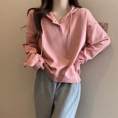 ins超火卫衣女秋秋季薄款宽松韩版学生网红百搭长袖带帽上衣外套
