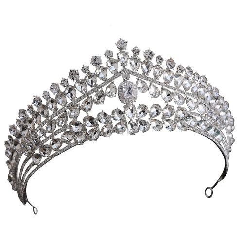 Cross-border direct selling European and American Korean version bridal crown princess hair accessories birthday crown wedding tiara crystal wedding tiara
