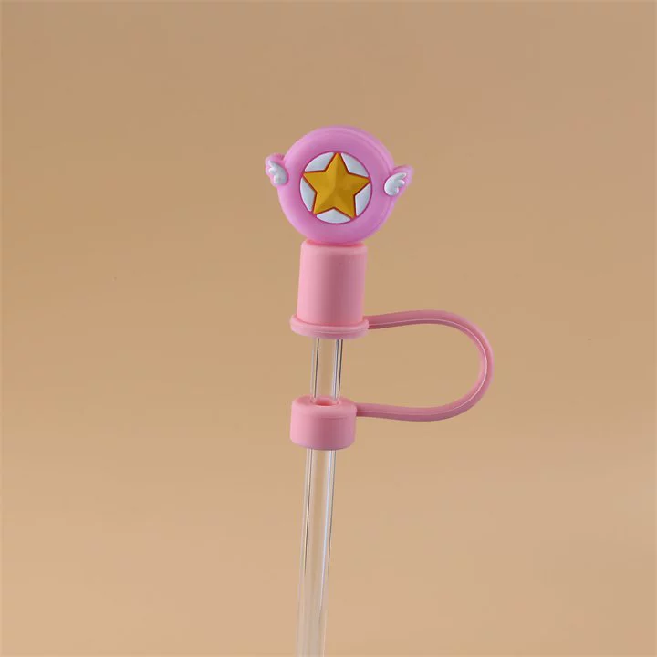 Соломенный рукав Персик Большой Размер Кукла Силиконовый соломенный рукав 8 мм 10 мм 12 мм Мультфильм Милый студент