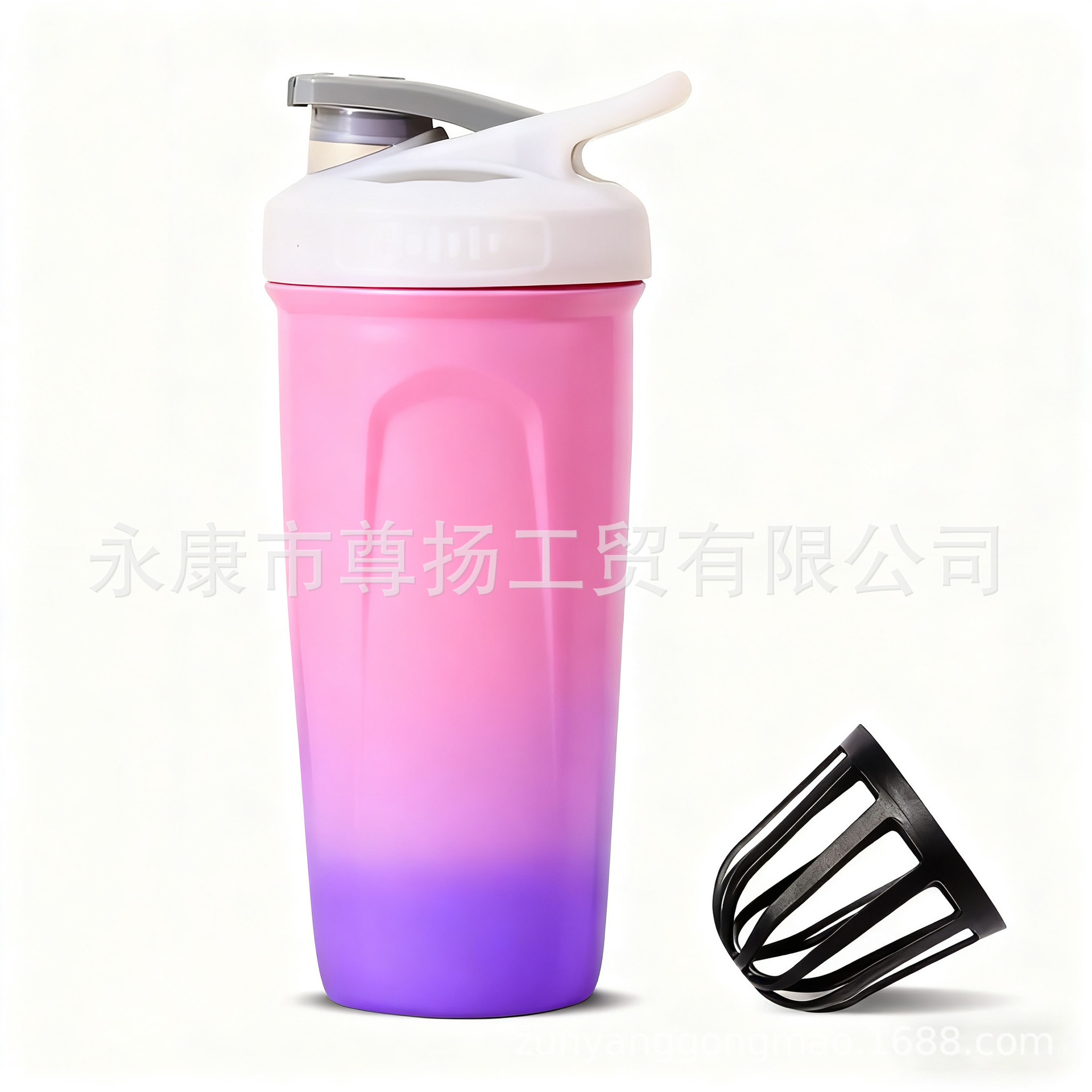 2025 nuevo polvo de proteína mezclador taza multifuncional deportivo acondicionamiento taza de batido de una sola capa conveniente con la mano agitar taza