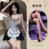 Maid suit+black stockings
