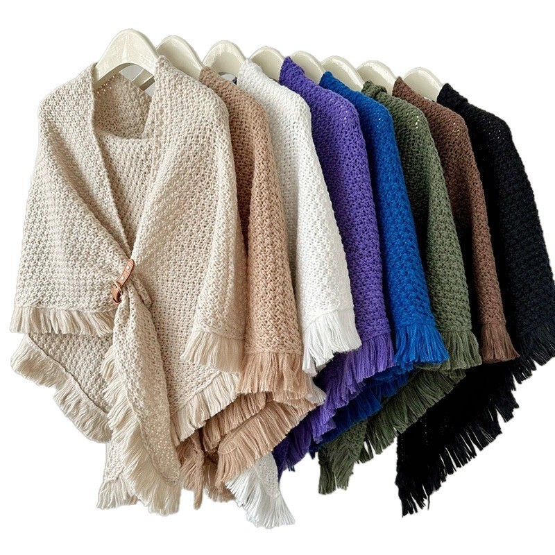 2025 New Triangle Shawl Outer Shirt Coat Spring & Fall High-End Classy Small Scarf Dual-Purpose Outer Cape 2025 New Triangle Shawl Outer Shirt Coat Spring & Fall High-End Classy Small Scarf Dual-Purpose Outer Cape