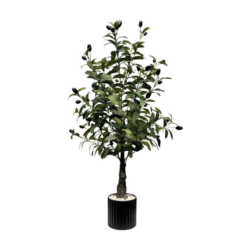 Planta de simulación de interior eucalipto árbol falso bonsai sala de estar decoración del suelo hoja de dinero falsa planta verde adorno en maceta image 12