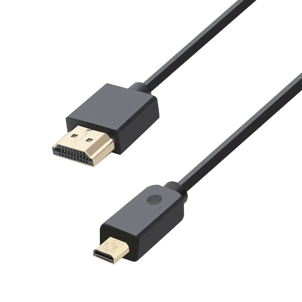 [HDMI线mini超细2.0版4K60p高清极细Micro小头超短柔软相机连接线]