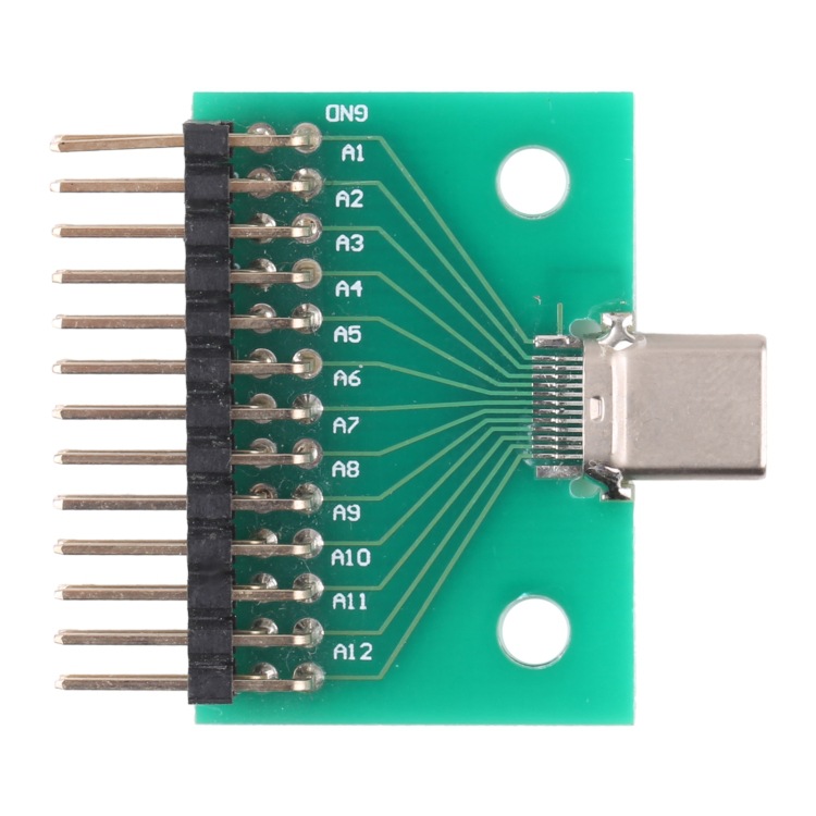 Type C 公头测试板 USB 3.1带PCB板24P+2P连接器