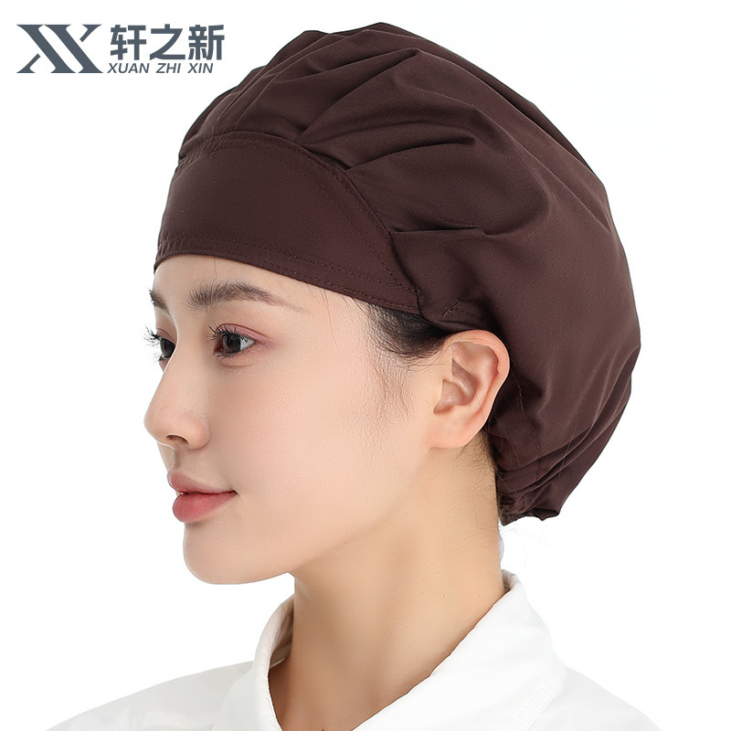 餐饮帽子女家用防油烟食堂厨师帽卫生防尘帽防油烟烘焙厨房工作帽|undefined