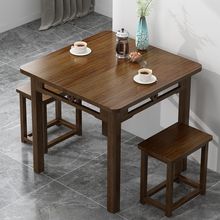 四方桌客厅正方形餐桌老式饭桌简约茶桌实木家用小户型学习小桌子