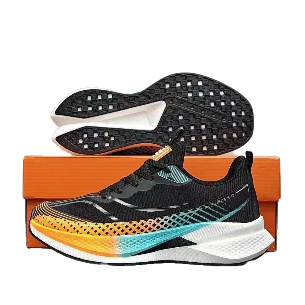 Men's Breathable Mesh Running Lightweight, Shock-absorbing, Cushioned Athletic Shoes, Suitable Spring And Summer,_desvips.com