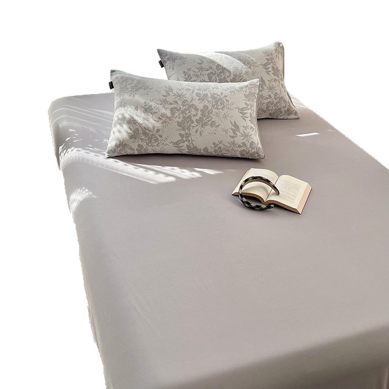 algodón lavado con agua algodón 60s cuatro piezas simple jacquard superior súper suave gaza de cama de tres piezas colcha de cama