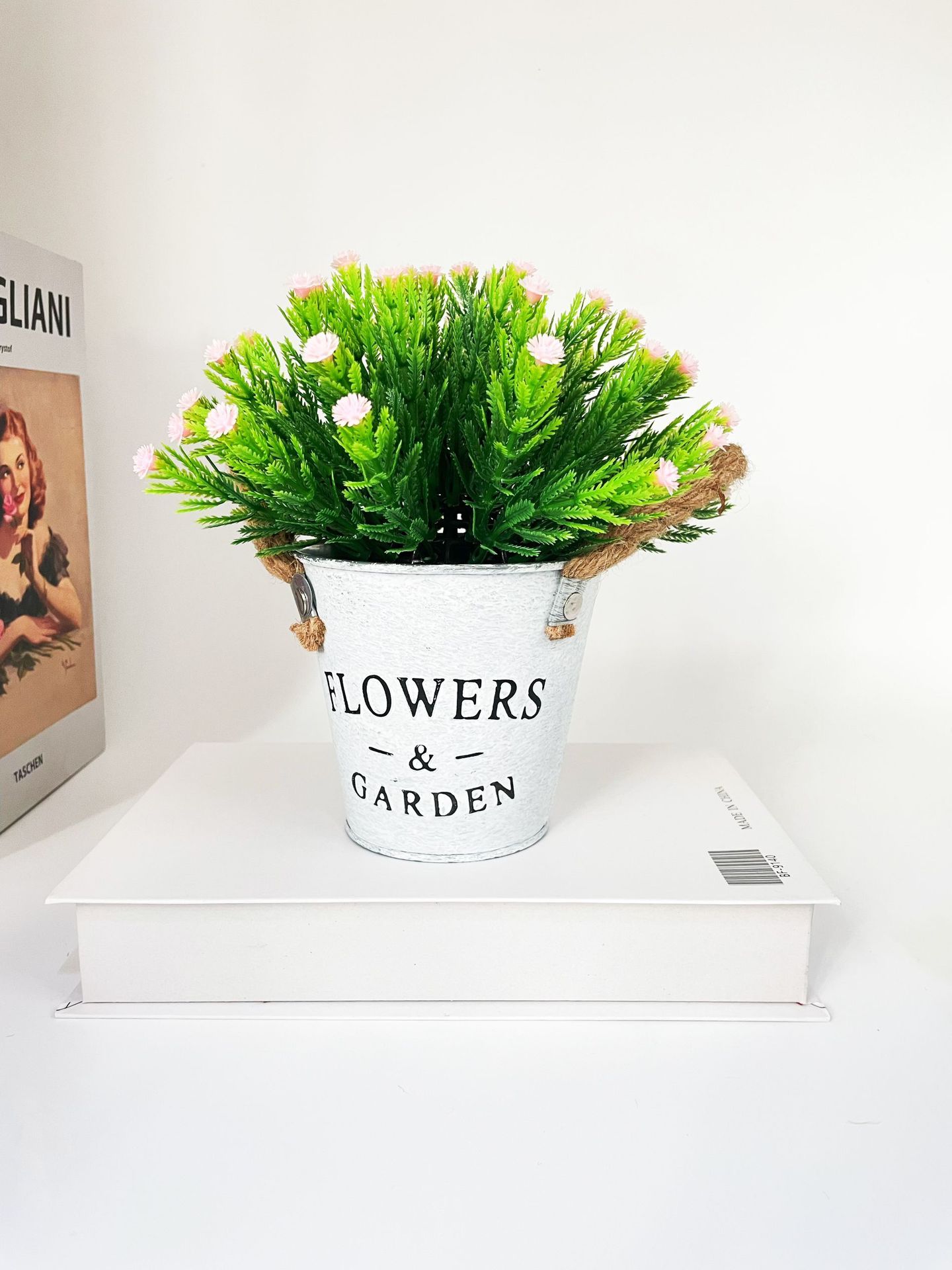 Simulación de plantas verdes, gypsophila, plantas en macetas, decoración de la sala de estar del hogar, adornos de escritorio, plantas de simulación, decoración de flores falsas, artesanías