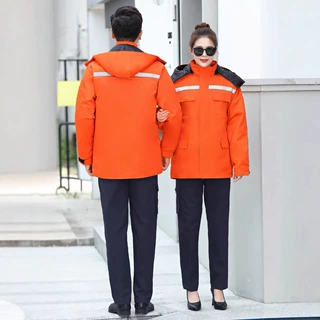 冬款保暖加厚棉服套定制批发厂家  抗寒冷冻棉服棉衣刺绣LOGO定做