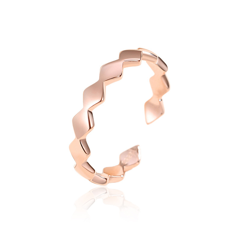 다각형 이어 버클 (로즈 골드)