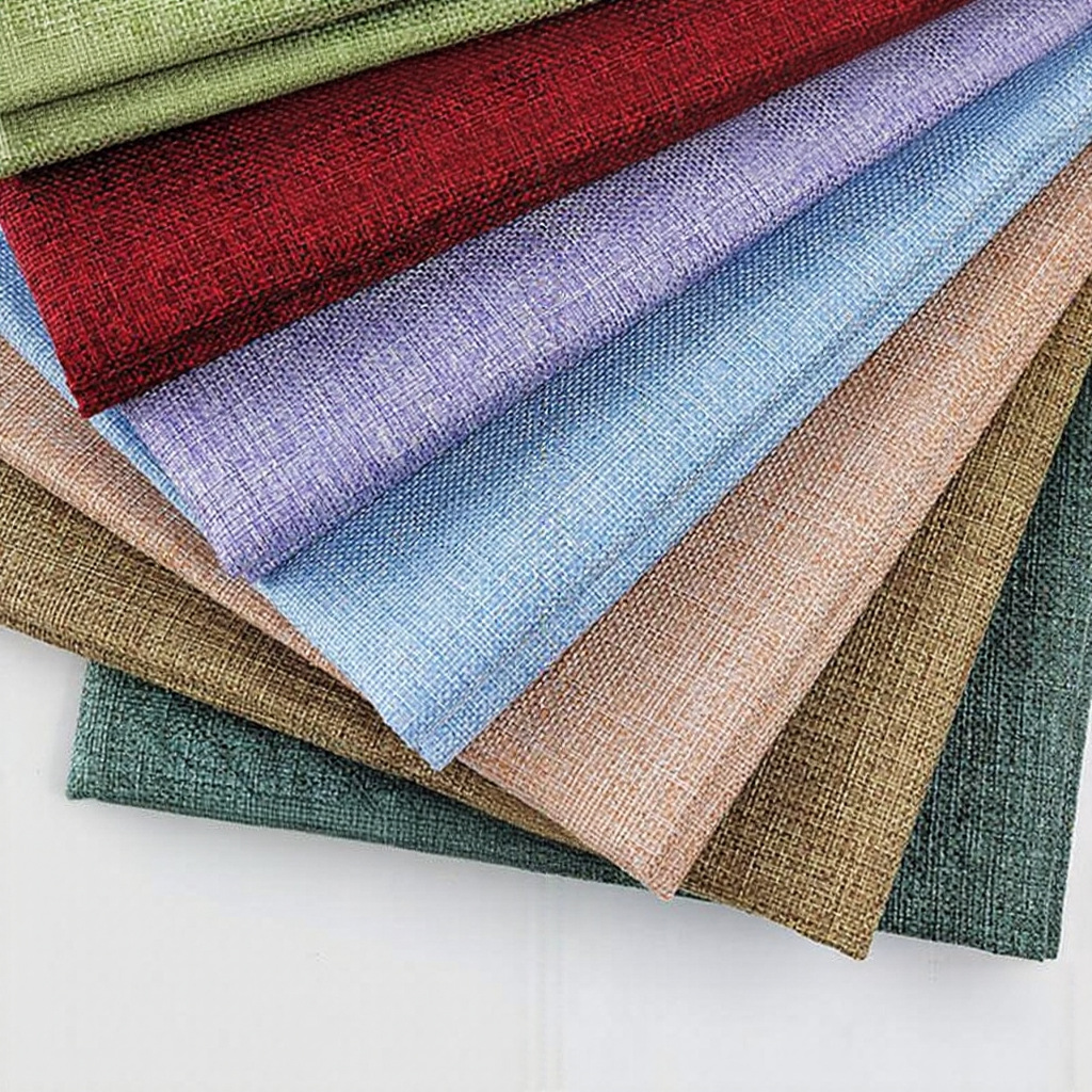 空变丝仿麻布印花布料箱包手袋炭包仿麻布料 棉麻抱枕面料亚麻粘