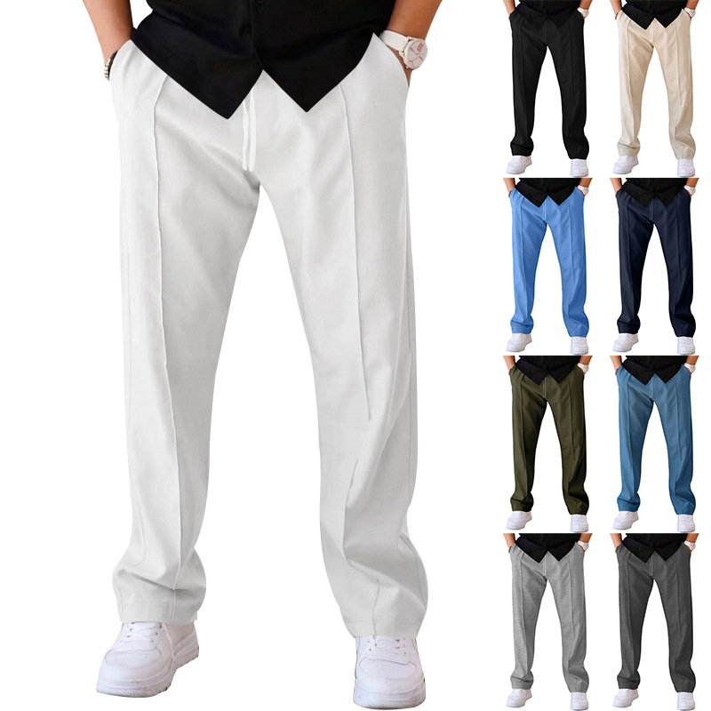 Cross-Border Amazon New Spring and Autumn Loose Straight-Leg Pants, Quick-Drying, Soft, Sports, Outdoor, Casual Men's Style