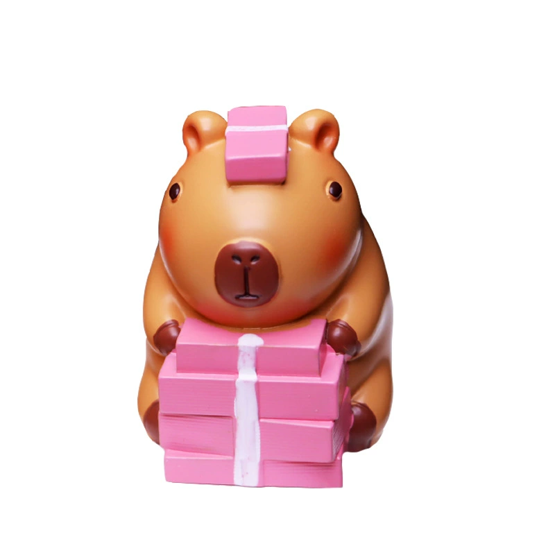 Бокс слепой Kapibala Capybara резиновая фигурака, милая анимационная коллекционная фигурка, случайный 1 шт.