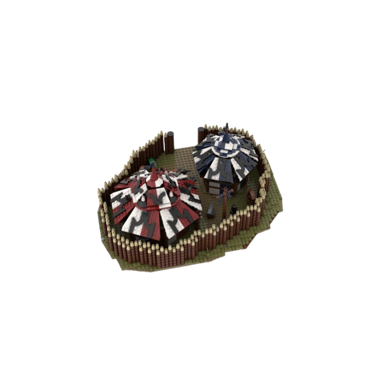 Building Block Castle Model Small Particle Assembly Toy_voghion.com