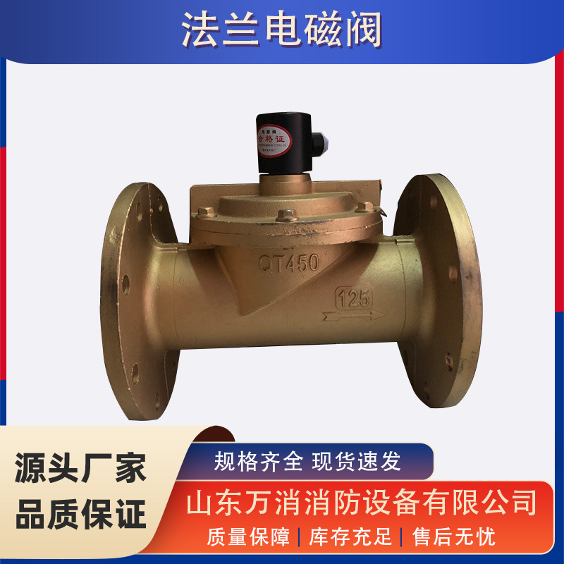 铸铁法兰水用电磁阀 ZCS DF  热水 常闭 常开220V直供法兰电磁阀