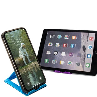 Square Simple Desktop Mobile Phone Live Stand Folding Tablet PC Stand Portable Small Gift LOGO Pattern
