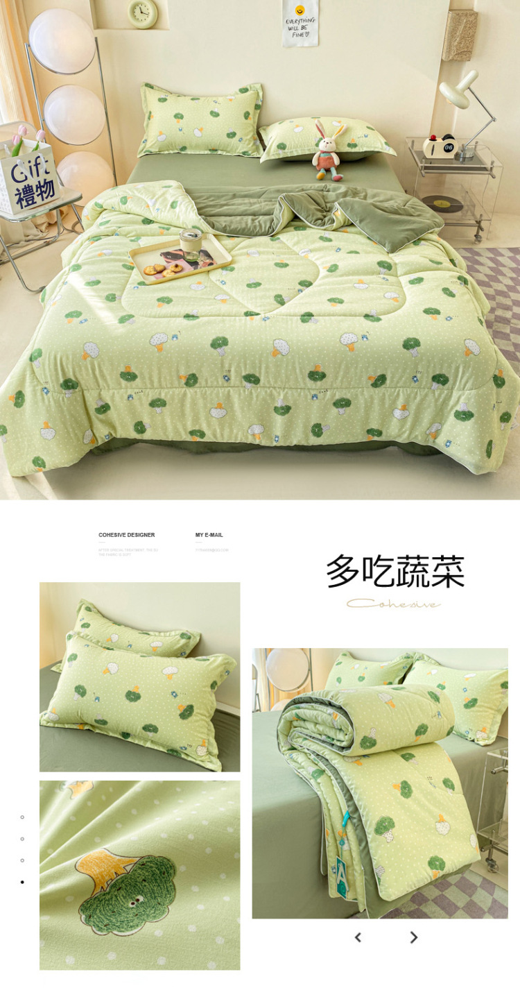 暖西施 A类夏季亲肤水洗棉空调被儿童薄被子小清新夏凉被
