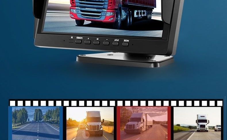 24V semi-trailer front and rear camera recorder with high-definition night vision, 12V dual-camera reversing image integrated device for trucks