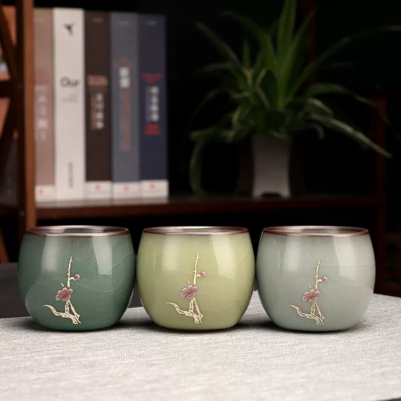 节庆礼品官窑铁胎釉陶瓷功夫主人杯单杯轻奢泡茶杯茶盏茶碗品茗杯