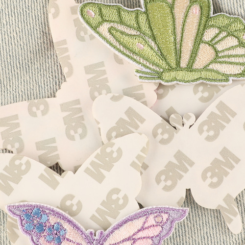 Embroidery patch cartoon butterfly self-adhesive patch patch clothing accessories decorative patch computer embroidery label original cloth patch