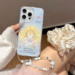 Apple 15promax PTZ キャンドル IMD 携帯電話ケース iphone16 ブレスレット保護カバー 14 に適した小さな新鮮な
