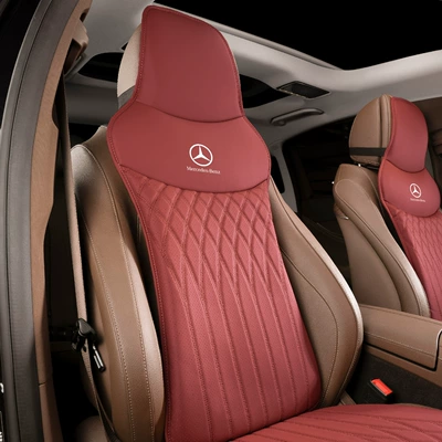 S400/E300L/Gla/C-Class/Glc/Gls-Class A-Class Cars for: Waist support - model-b-volcano-red-mercedes-benz-front-and-rear-backrests-one-piece