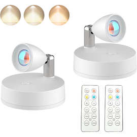 电池供电LED聚光灯室内照明墙壁图片灯带遥控器射灯绘画展示灯