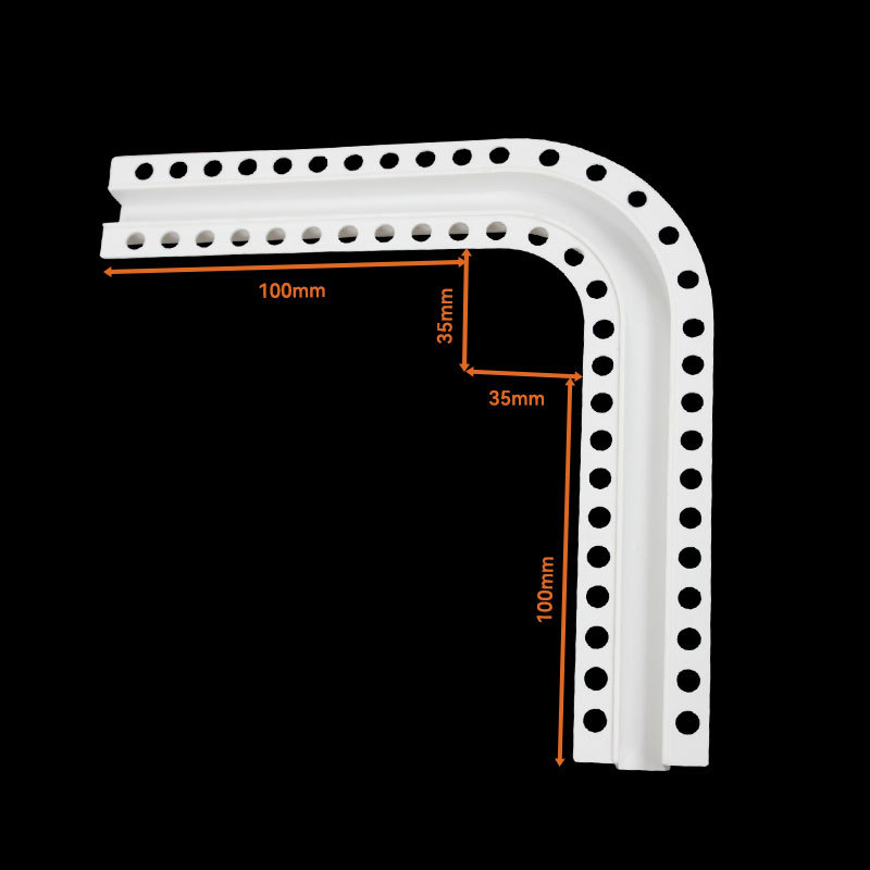 PVC可弯几字条 几型U型双边工艺槽线条 圆弧转角成品配件