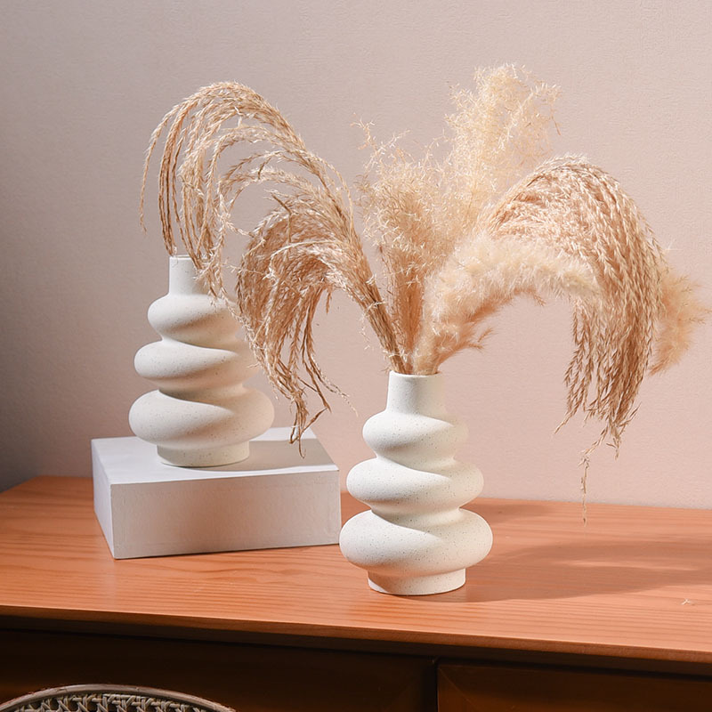 Jarrones de cerámica exclusivos transfronterizos Adornos decorativos de alta calidad esmerilados