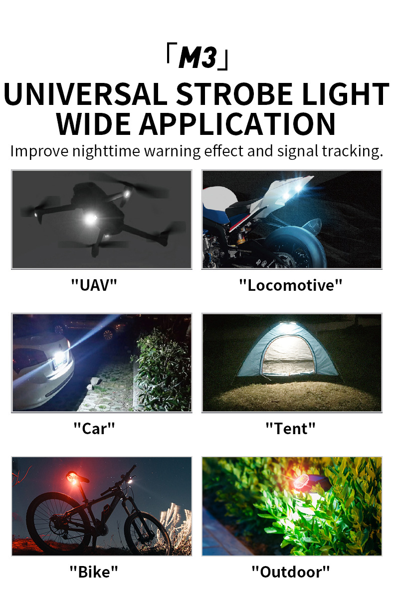 Flashing Lights, Aircraft Lights, Remote-Controlled Outdoor Lighting, Long-Lasting Waterproof Motorcycle and Car Anti-Collision Lights, Pilot Lights