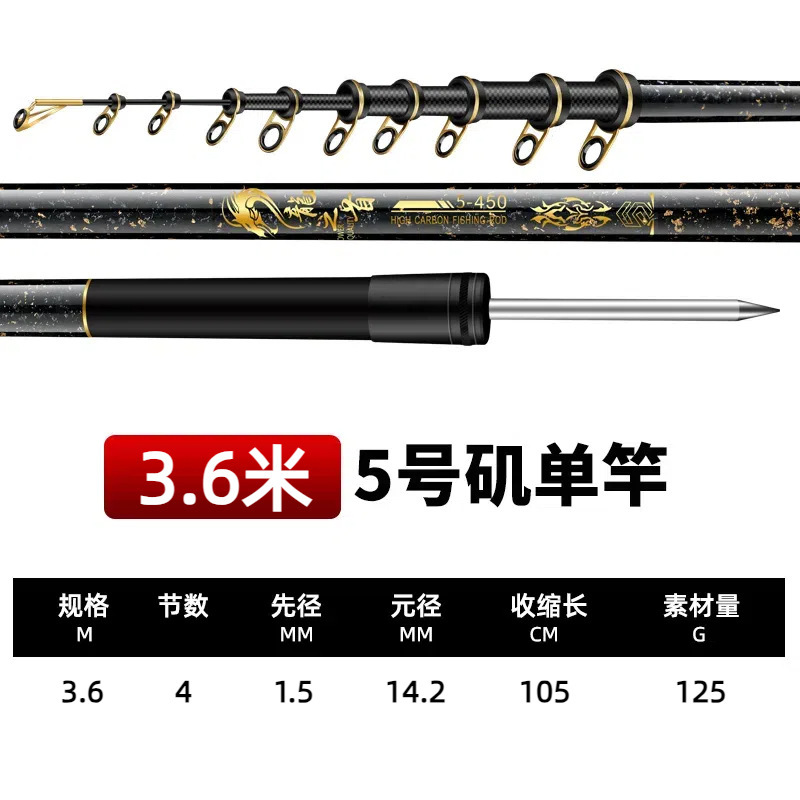 龍頭磯竿 破り竿 カーボン超軽量超硬遠投竿 ロングセクション 大型ガイドリング スライドフロート専用磯竿セット|undefined