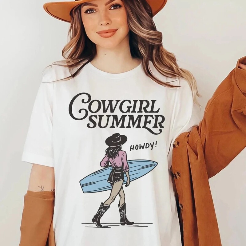 Vintage Denim Women's Summer Shirt Howdy Shirt Denim Women's Shirt Summer Shirt Beach Surfing Shirt Sand