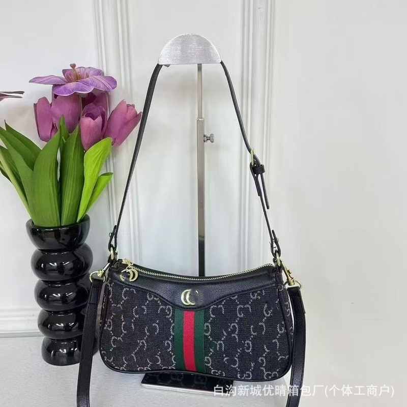跨境外贸新款G家老花腋下包经典女包单肩斜挎包包百搭高级感|undefined