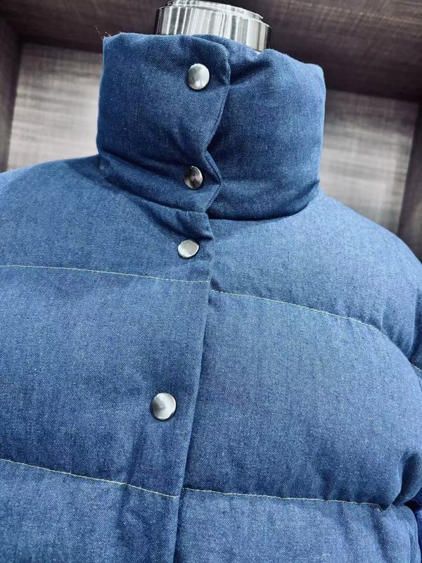 现货金珍妮同款牛仔蓝色棉服女25冬季小个子短款立领外套棉衣棉袄|undefined