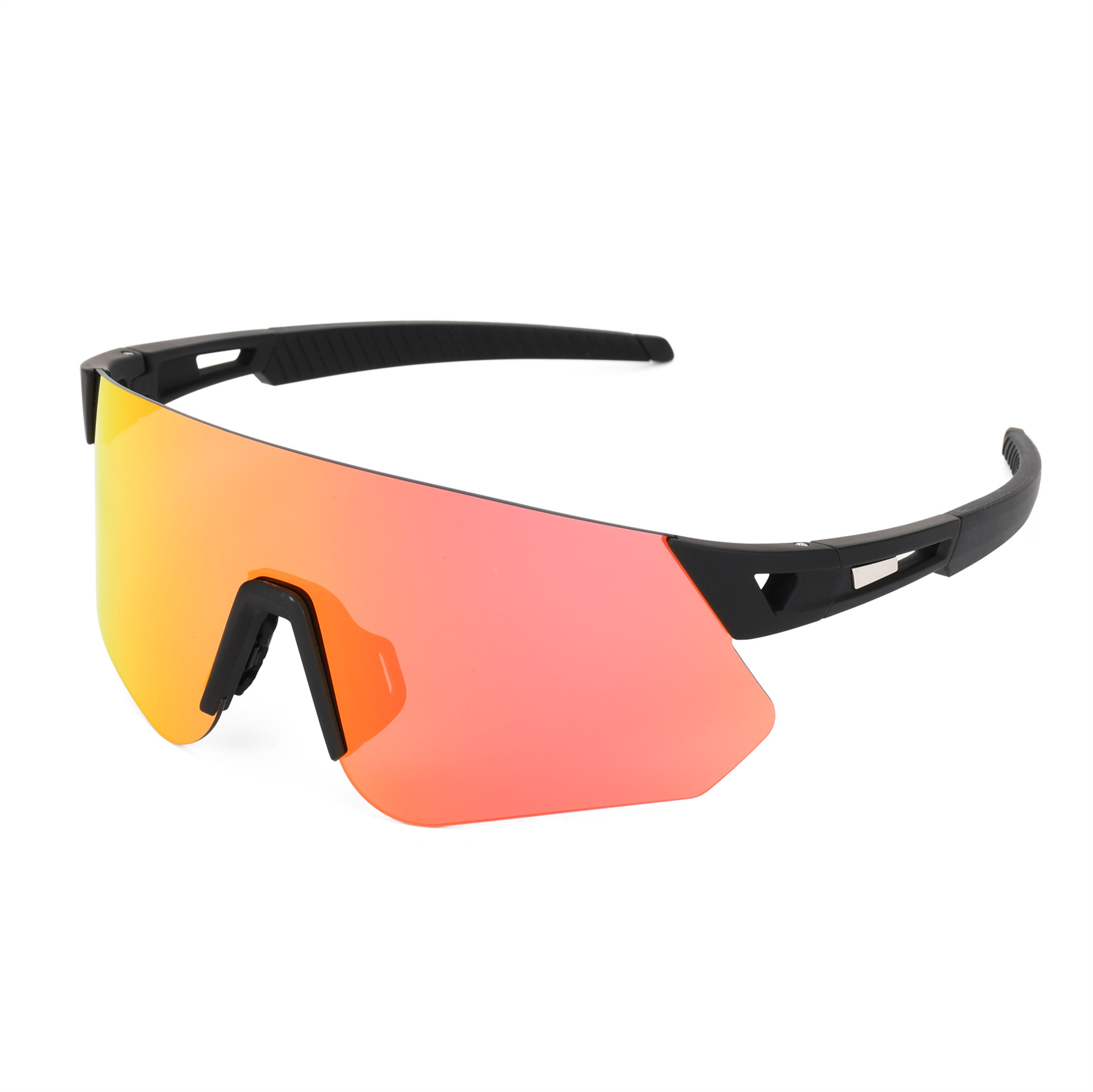 밝은 투명 프레임, 검정색 풋 커버, 풀 레드 필름