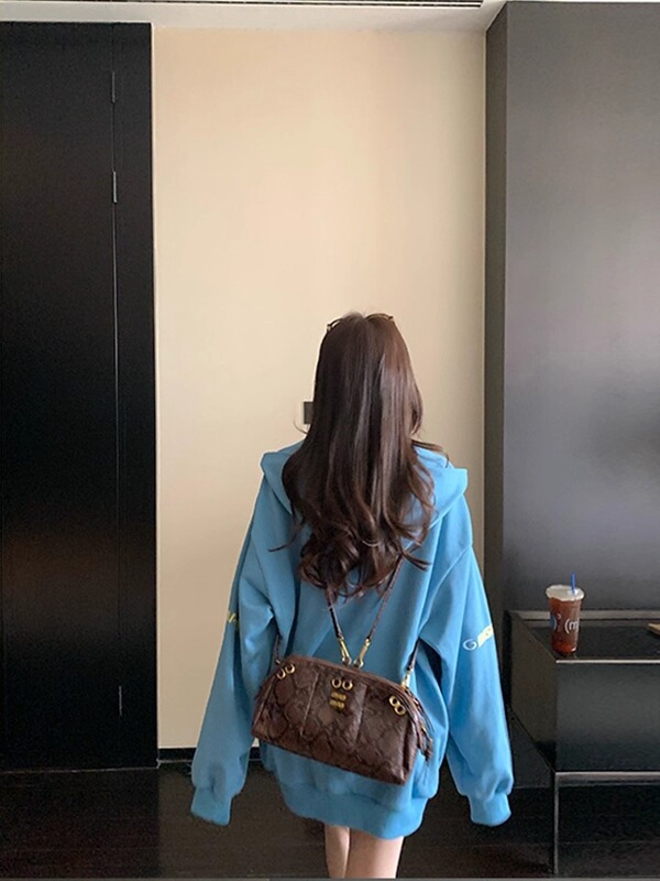 巴家私服 章若楠同款360Gdu家定染撞色套头卫衣外套女|undefined